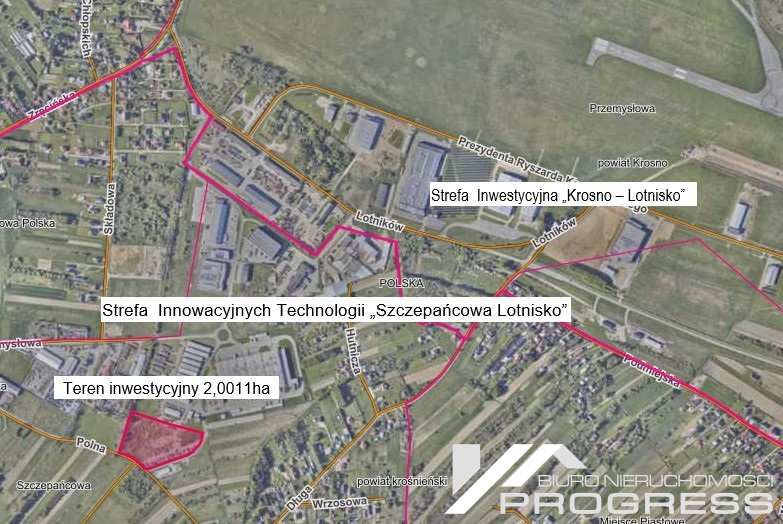 Teren inwestycyjny 2 ha – Szczepańcowa /Krosno/.