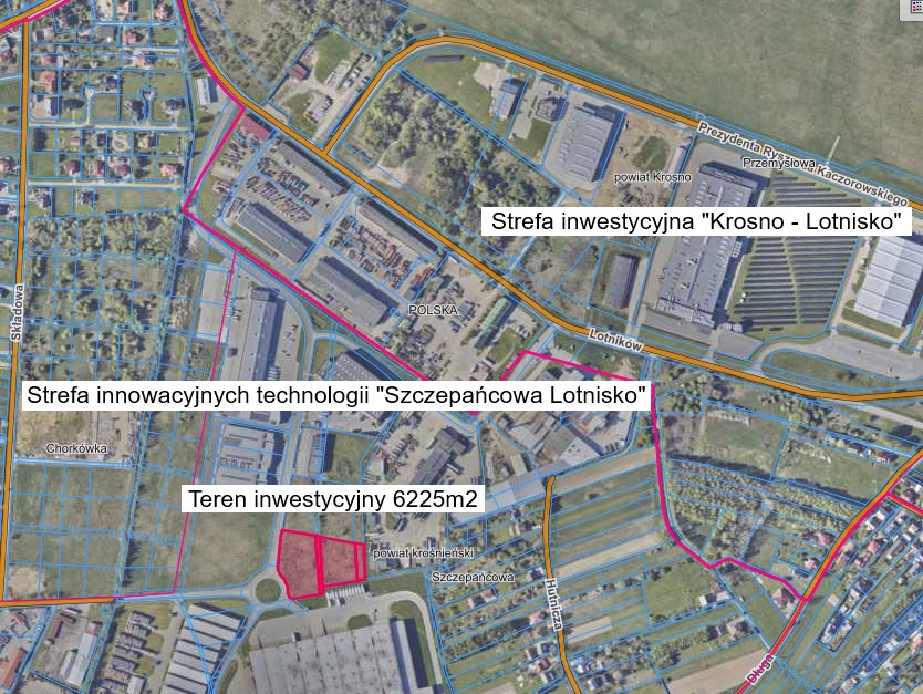 Teren inwestycyjny 6225m2 – Szczepańcowa /Krosno/.